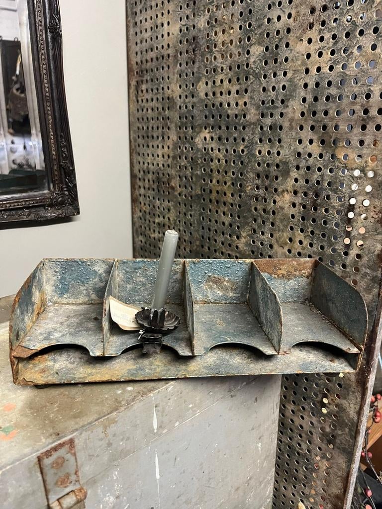 Ijzeren bakje met vakjes vintage,brocant, Ophalen of Verzenden, X, X, X