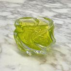 Gele glazen vintage schaal asbak Josef Hospodka, Ophalen of Verzenden