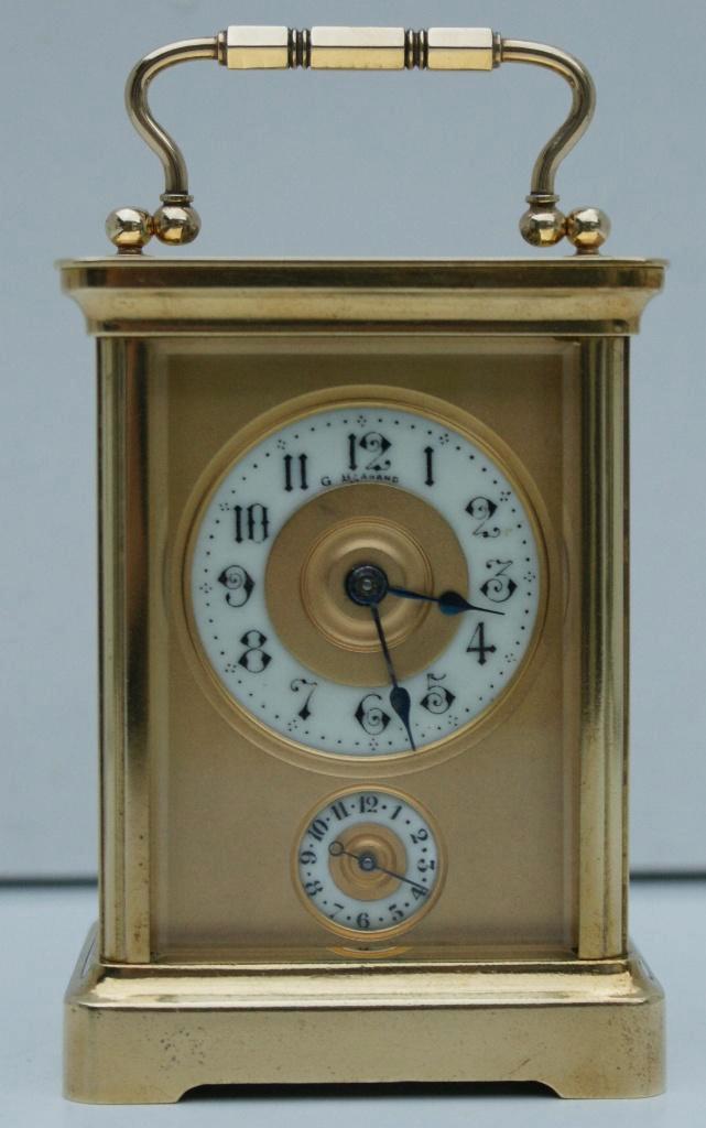 Carriage klokje met wekker in uitstekende staat., Antiek en Kunst, Antiek | Klokken, Ophalen of Verzenden