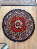 Wollen aztec kleed rood blauw rond - circa 1.35m, Ophalen