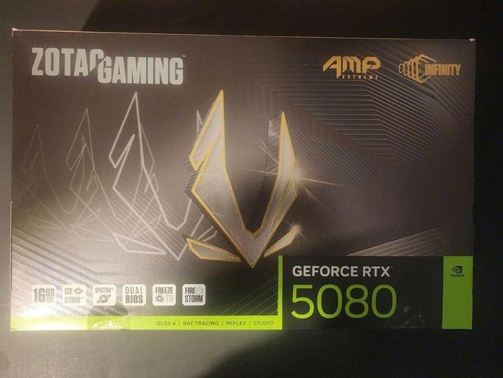 Zotac GeForce GTX 5080 Amp Extreme 16GB, Computers en Software, Videokaarten, Zo goed als nieuw, Nvidia, PCI-Express 3.0, GDDR5