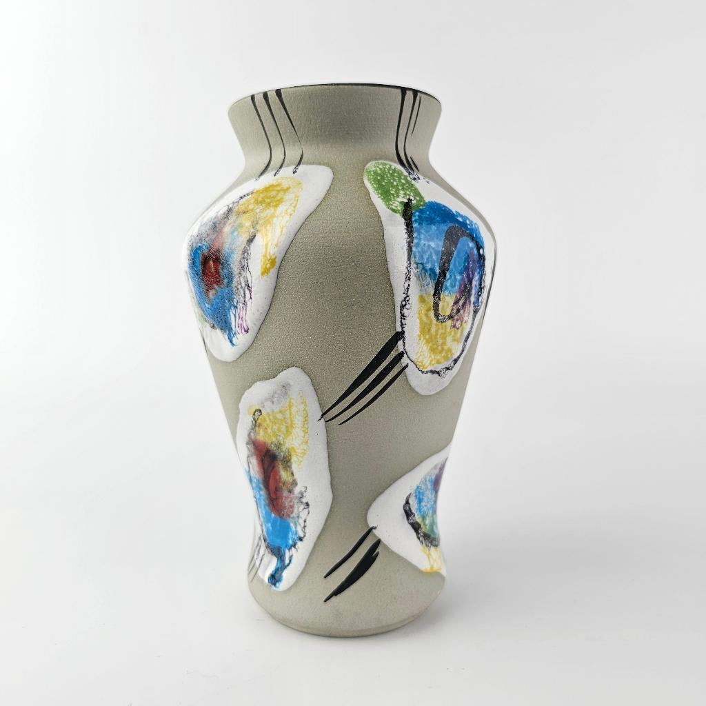 West-Duitse Fat Lava vaas gemaakt door Bay Keramik. 605-17, Antiek en Kunst, Antiek | Vazen, Ophalen of Verzenden