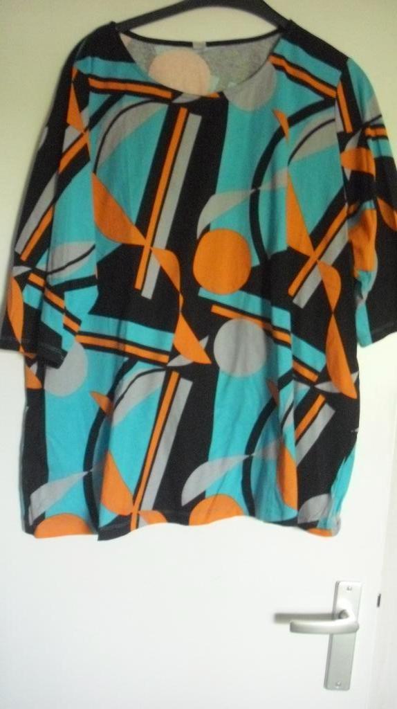 Gekleurd Tuniek maat 52, Kleding | Dames, Grote Maten, Ophalen, Zo goed als nieuw, Overige kleuren, Blouse of Tuniek