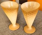 Set van 2 nieuwe ijshoornglazen, heel leuk, Bormiolil Rocco, Ophalen of Verzenden, Nieuw, Glas, Overige stijlen
