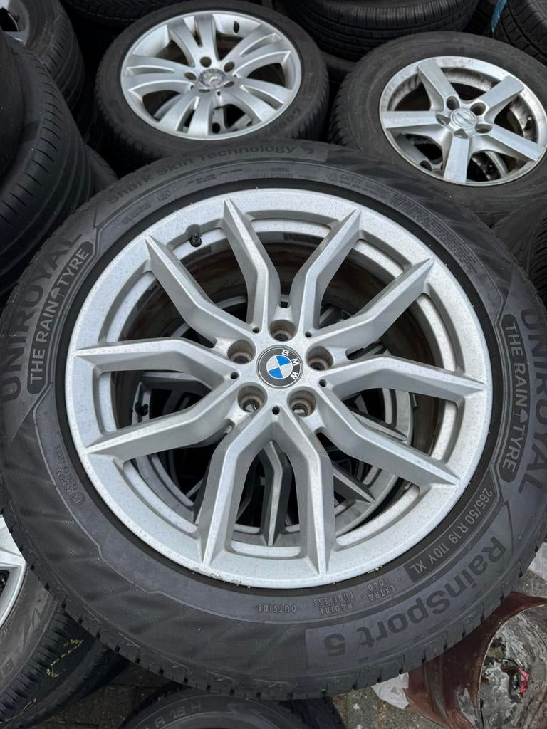 Set 19 inch originele bmw x5 banden met velgen 265-50-19, Auto-onderdelen, Banden en Velgen, 19 inch, Gebruikt, 265 mm, Banden en Velgen