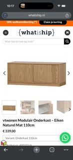 VTwonen modulaire onderkast 110 eiken naturel mat, Ophalen, Zo goed als nieuw