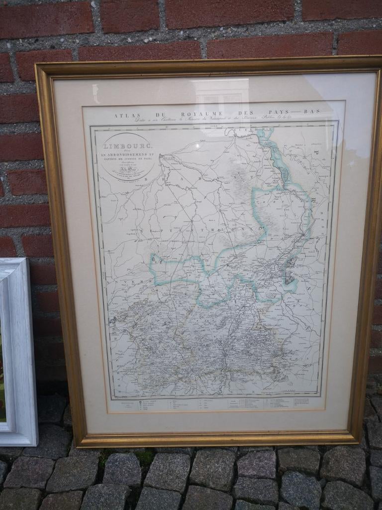 Oude landkaart v limburg, Boeken, Atlassen en Landkaarten, Gelezen, Ophalen of Verzenden, Landkaart, 1800 tot 2000