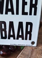 Antiek emaille tekstbord ALS DRINKWATER NIET BRUIKBAAR, Reclamebord, Gebruikt, ., Ophalen of Verzenden