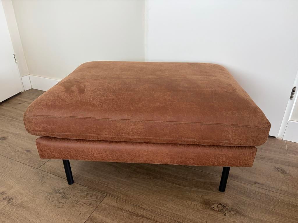 Bruine poef / hocker, Ophalen, Overige materialen, Gebruikt, 75 tot 100 cm