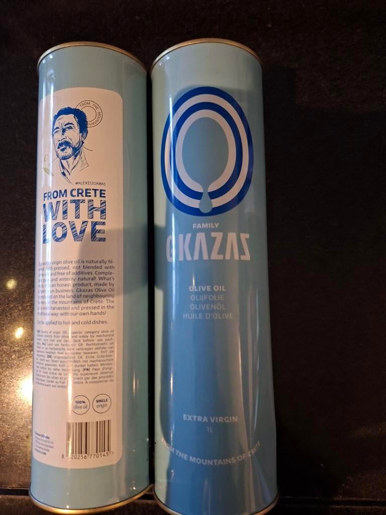 TKA olijfolie merk GKAZAS.per liter 9,99., Ophalen