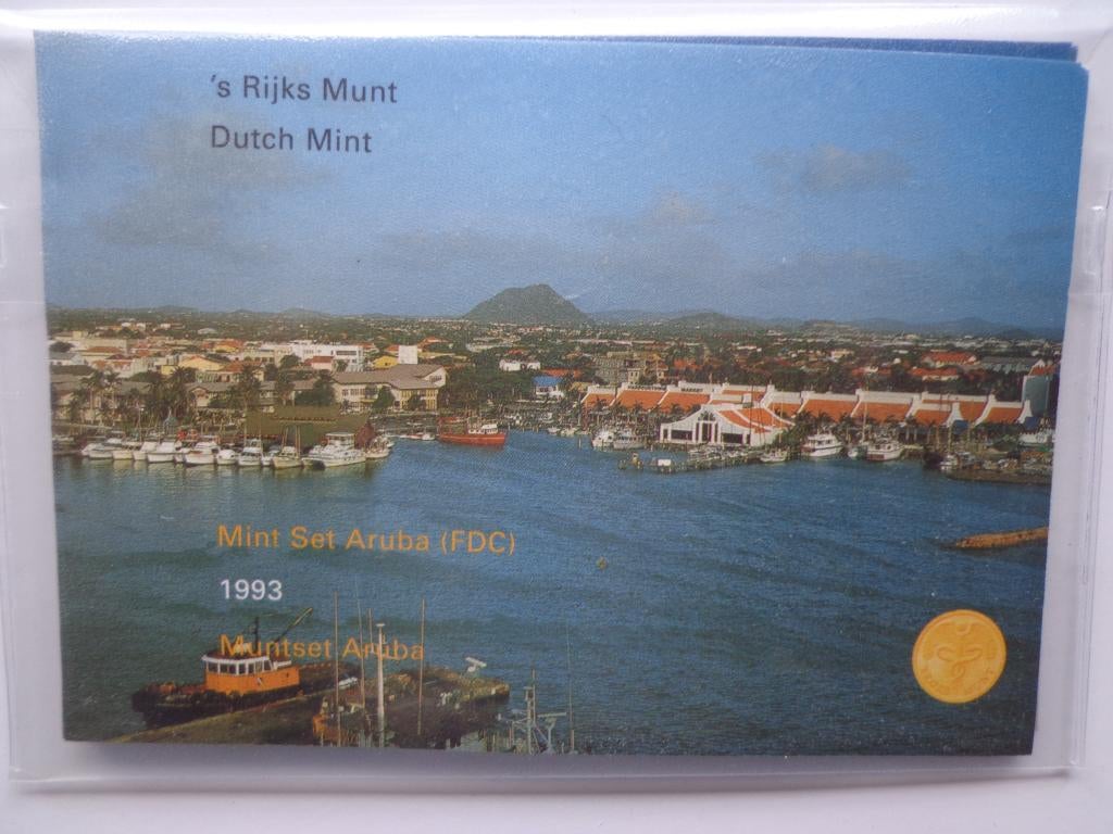 Aruba muntset 1993 fdc, Ophalen of Verzenden, Noord-Amerika, Setje