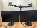 2x monitor Philips 24 inch + duo arm/beugel, Computers en Software, Monitoren, IPS, Full HD, Ophalen of Verzenden, Zo goed als nieuw