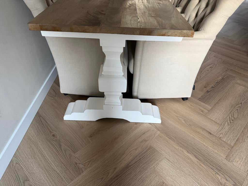 Landelijke eettafel 1.80 x 0.90, Huis en Inrichting, Tafels | Eettafels, Zo goed als nieuw, Vier personen, Rechthoekig, Overige houtsoorten