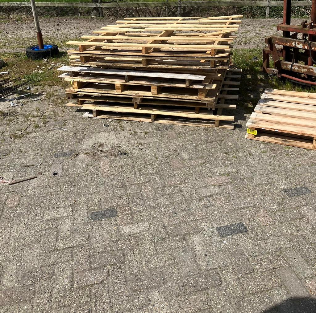 Houten pallets. Sommige beschadigd. Gratis af te halen., Ophalen, Zo goed als nieuw, Minder dan 180 cm, Planken