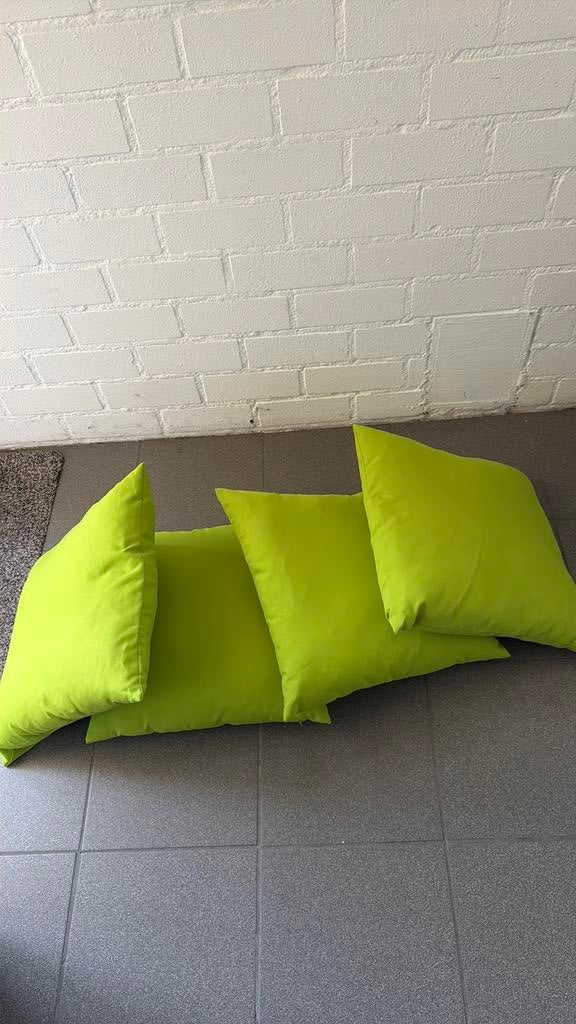 Sierkussens appeltjes groen, Huis en Inrichting, Woonaccessoires | Kussens, Ophalen of Verzenden, Zo goed als nieuw, Groen, Vierkant