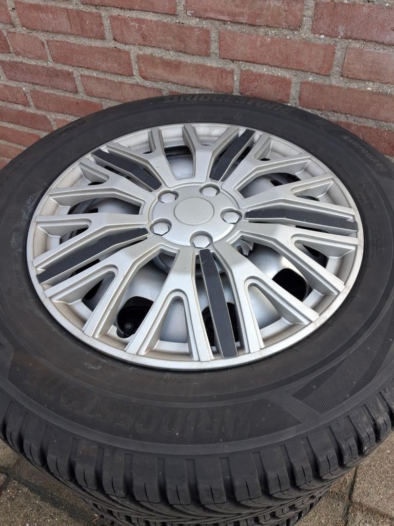 Stalen velgen 5x114.3  16 inch met all season banden, Ophalen, 16 inch, Banden en Velgen, All Season