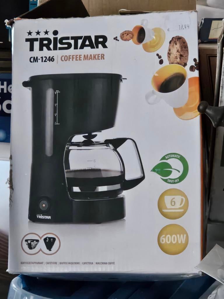 Tristar mini koffiezetapparaat cm-1246 6 kop 600w, Minder dan 1 liter, Ophalen of Verzenden, 3 snelheden of meer