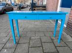 Brocante blauwe sidetable  120 breed 39,1 diep. 76.5 hoog., Ophalen