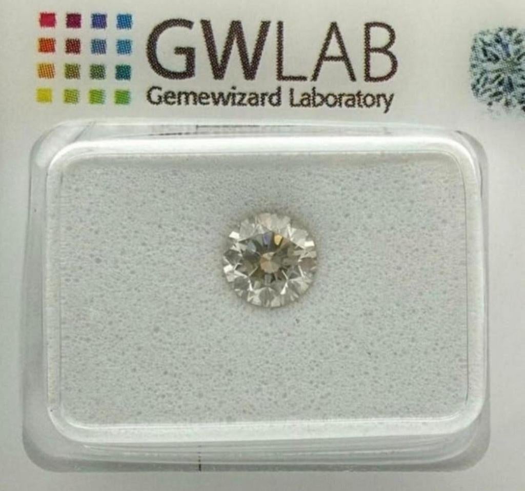 Natuurlijke Diamant 0.52ct Rond Briljant Geslepen Rapport, Ophalen of Verzenden