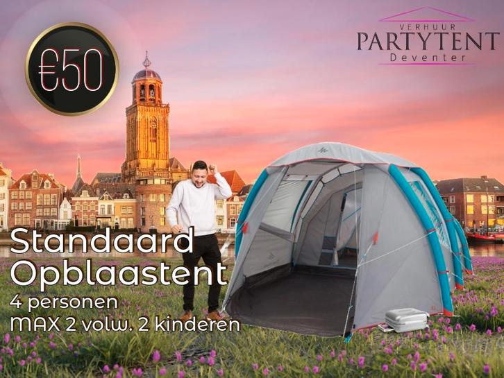 Camping! Huur een opblaas Airup tent, Caravans en Kamperen, Tenten, tot en met 3, Nieuw, Ophalen