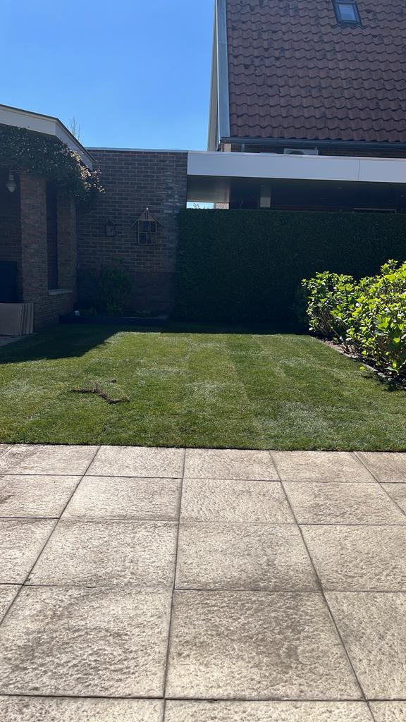 65 zandkleurige terrastegels 40x40 cm, Tuin en Terras, Gebruikt, Ophalen of Verzenden, 10 m² of meer, Beton