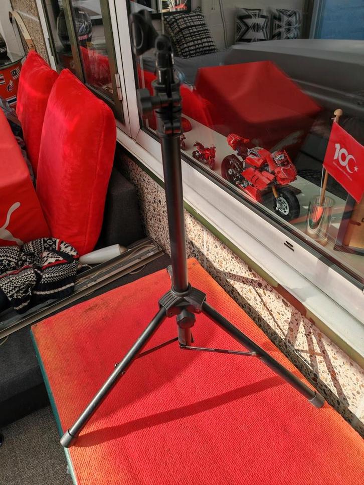 Compacte Microfoonstandaard - Ideaal voor Thuisstudio, Muziek en Instrumenten, Standaards, Gebruikt, Instrumentstandaard, Microfoon