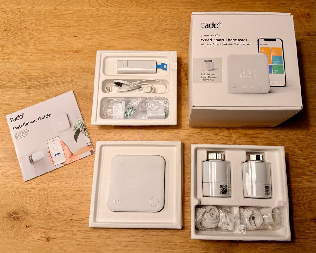 Nieuw Tado V3+ thermostaatkranen, kamerthermostaat en bridge, Doe-het-zelf en Verbouw, Thermostaten, Ophalen of Verzenden, Slimme thermostaat