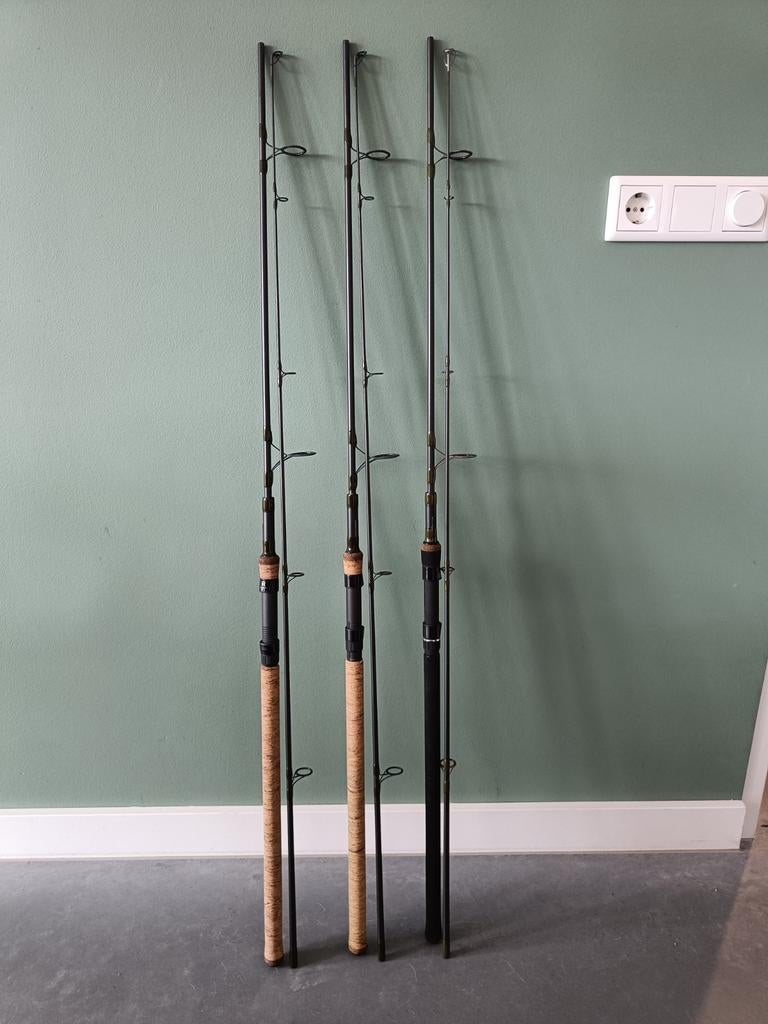 3x 10ft 3Lb  hand gebouwde karper hengel, uitschuifbaar, Ophalen of Verzenden, Nieuw, Werphengel