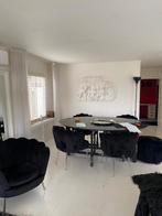 Eettafel 2 x 1.55 ovaal zwart met Brocante poten, Ophalen, Gebruikt, 150 tot 200 cm, Dealplein