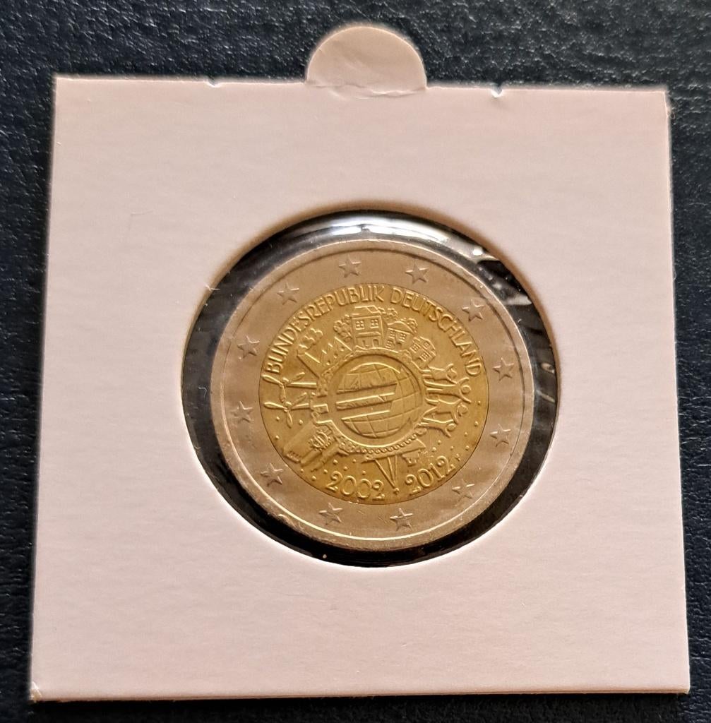 Duitsland: 10 jaar Euro - 2002-2012 - F, Postzegels en Munten, Munten | Europa | Euromunten, Ophalen of Verzenden, Duitsland, 2 euro
