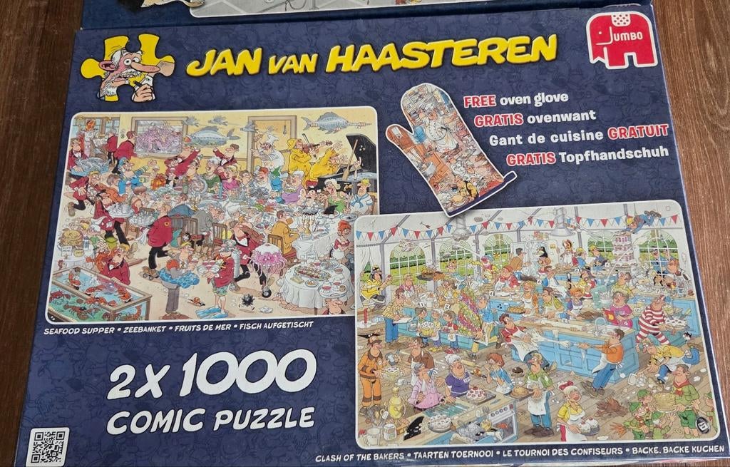 Taartentoernooi en zeebanket in 1 doos jan van haasteren, Ophalen of Verzenden, Minder dan 500 stukjes