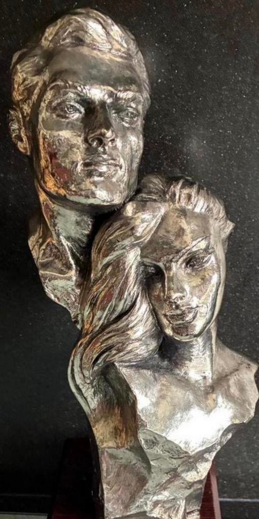 Beeld man en vrouw 40cm hoog, Ophalen of Verzenden, Zo goed als nieuw, Mens