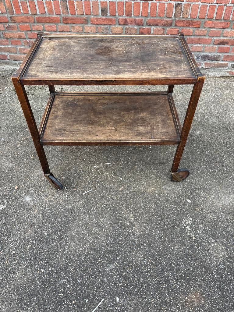 Vintage houten serveerwagen / theewagen, Ophalen