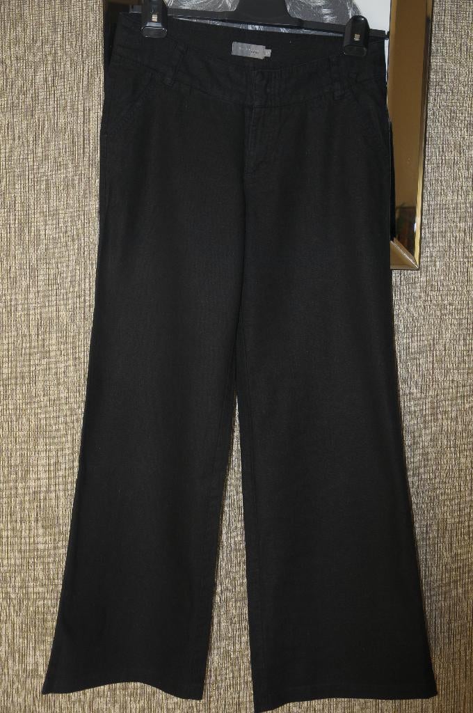 Leuke linnen pantalon van Sutherland, maat M, prima staat!, Maat 38/40 (M), Sutherland, Zwart, Ophalen of Verzenden