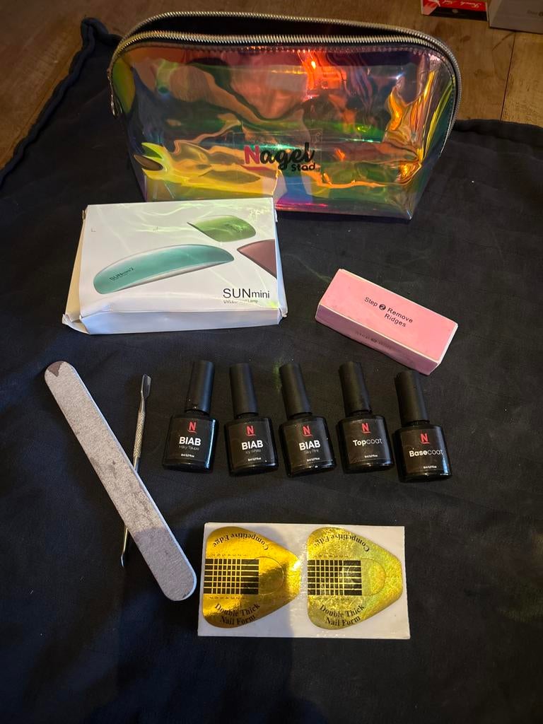 BIAB Nagelset met UV/LED lamp en accessoires, Ophalen of Verzenden, Zo goed als nieuw