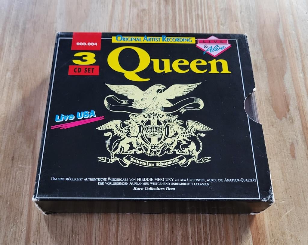 QUEEN - LIVE USA 3-CD box (bootleg), Ophalen of Verzenden, Gebruikt