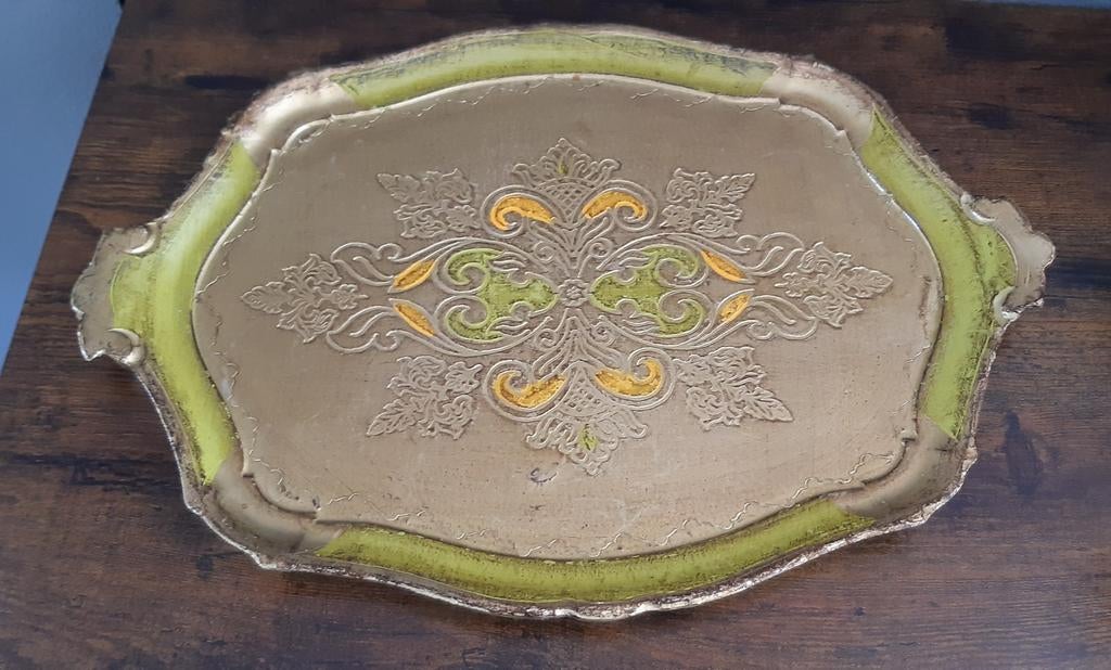 Vintage Decoratieve Dienblad, Antiek en Kunst, Ophalen of Verzenden
