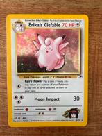 Erika's Clefable 3/132 Holo - Pokémon Gym Heroes, Ophalen of Verzenden, Zo goed als nieuw, Losse kaart, Foil