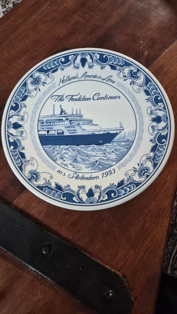 Holland America Line Herinneringsbord ms Statendam 1993, Antiek en Kunst, Ophalen