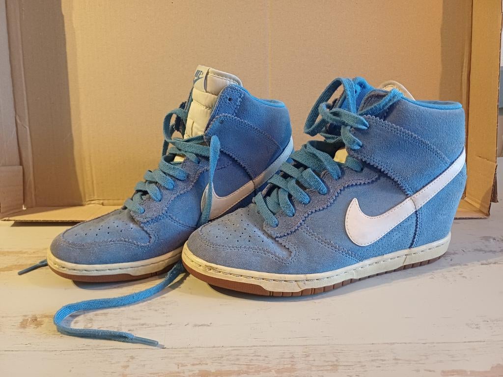 Nike Dunk Sky High  - Blauw 42 sleehak, Blauw, Nike, Ophalen of Verzenden, Sneakers of Gympen