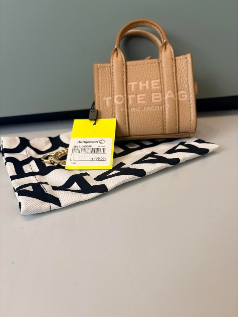 Originele Nano Tote Bag keychain, designer Marc Jacobs, Ophalen of Verzenden, Nieuw, Beige, Overige typen