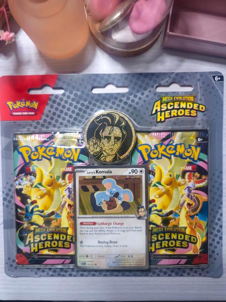 Pokémon Ascended Heroes: Larry's Komala 2-Pack Blister, Hobby en Vrije tijd, Verzamelkaartspellen | Pokémon, Nieuw, Ophalen of Verzenden