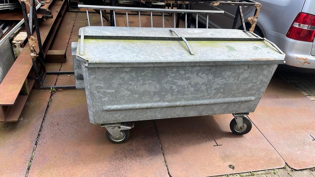 Afvalcontainer verzonkenstaal, 100 liter of meer, Ophalen of Verzenden, Gebruikt, Transportkar