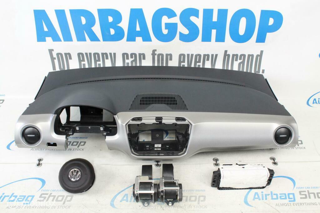 Airbag set Dashboard zwart/zilver Volkswagen Up 2012-2016, Gebruikt, Ophalen of Verzenden