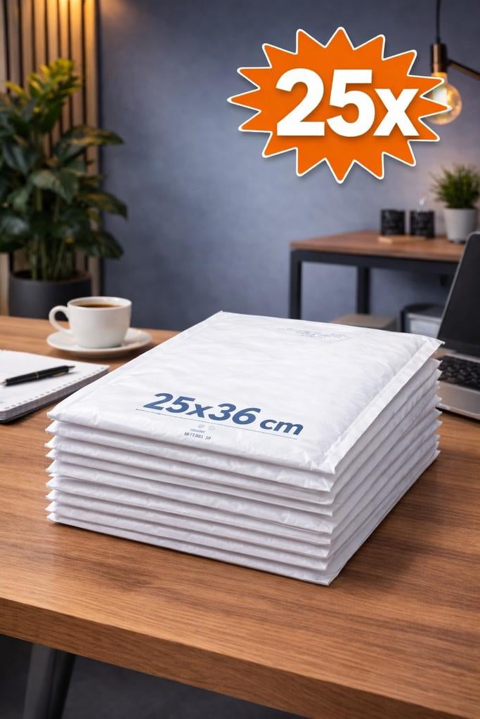 25x Luchtkussen enveloppen 25x36 cm, Ophalen of Verzenden