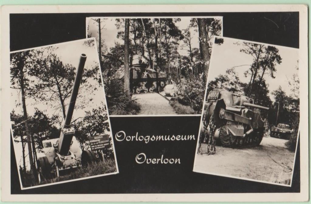 Overloon Oorlogsmuseum 3-vensterkaart 1956., Verzenden, 1940 tot 1960, Gelopen, Noord-Brabant