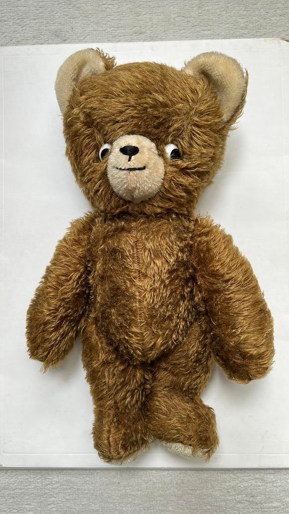 Vintage teddy beer, Verzamelen, Ophalen of Verzenden, Gebruikt, Stoffen beer, Overige merken