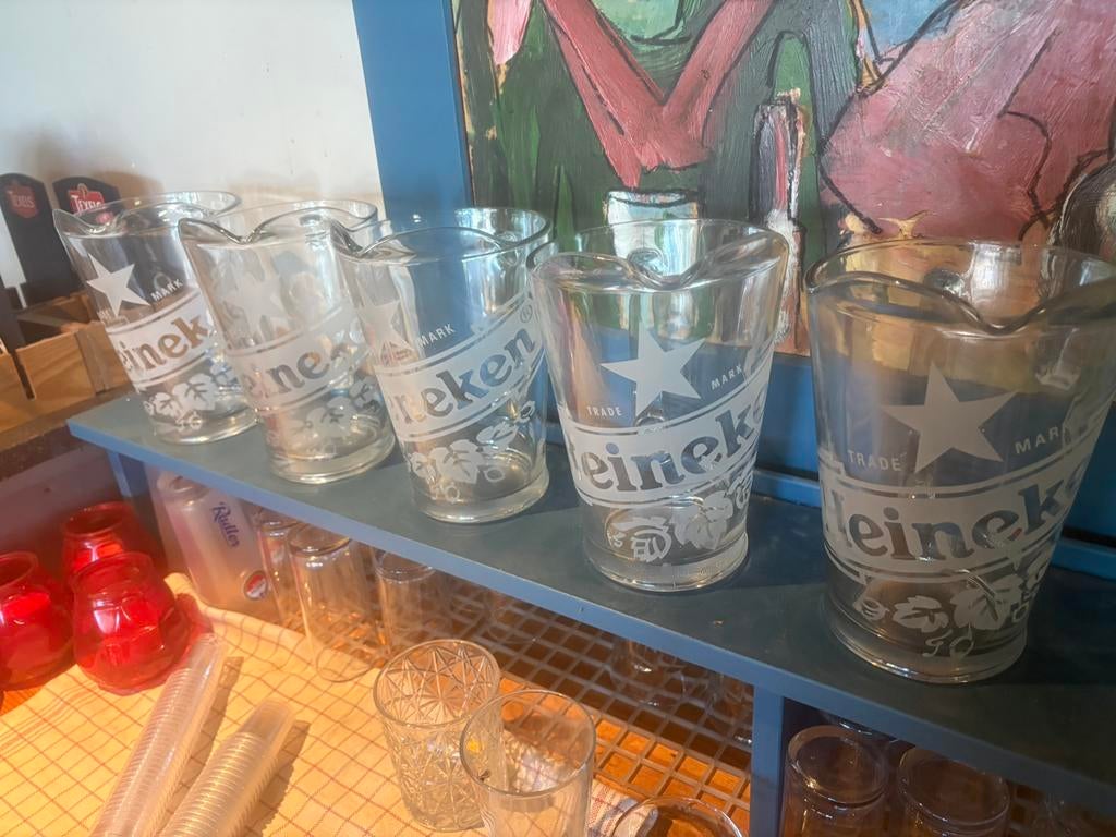 Heineken pitchers, Ophalen of Verzenden, Zo goed als nieuw, Heineken