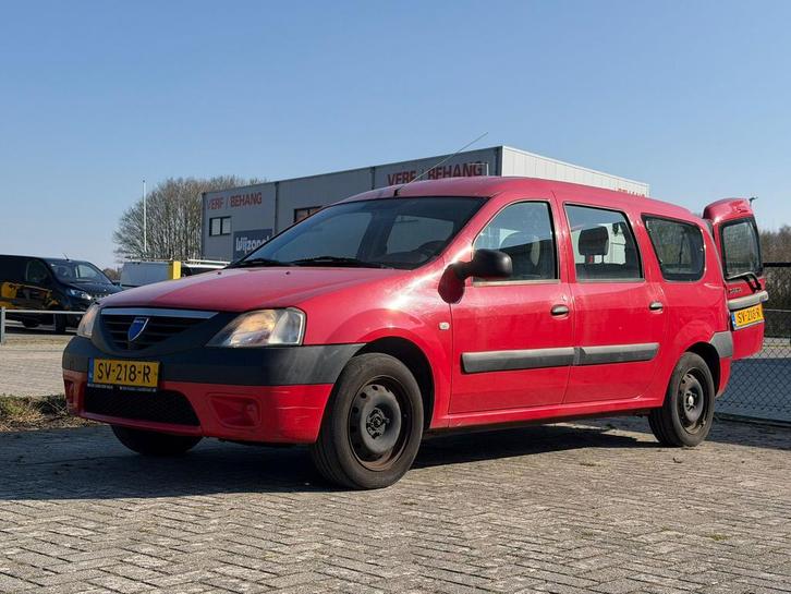 Dacia logan 2008, lpg, Auto's, Dacia, Particulier, Logan, Airbags, Trekhaak, LPG, MPV, Handgeschakeld, Geïmporteerd, Rood, Grijs