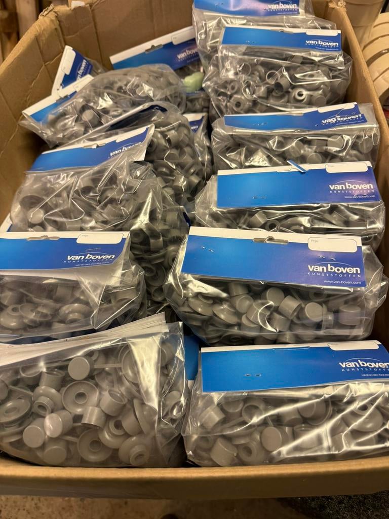 combidoppen grijs combidop voor golfplaten 100st, Ophalen, Zwart, Nieuw, A
